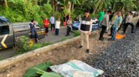 Pria Belum Diketahui Identitas Tertabrak Kereta Api, Polres Prabumulih Olah TKP