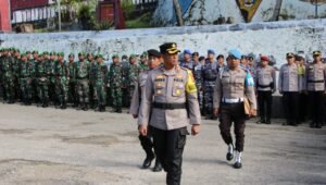 Polres Fakfak Gelar Apel Kesiapan Serpas Pengamanan Ngutra Pilkada 2024