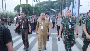 Pj Wako Palembang Bersama Forkopimda Hadiri Rakornas