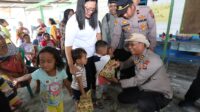 Trauma Healing Polda Sumut di Desa Patumbak Kampung untuk Korban Banjir