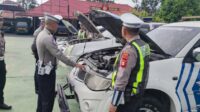 Satlantas Polres Musi Rawas Cek Kendaraan Dinas Jelang Nataru 2024