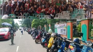 Keren, Komunitas Scooter Palembang-Prabumulih Gelar Giat Vespa Speeding Duren