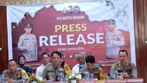 Polresta Padang Laporkan Capaian Kinerja 2024: Kasus Narkoba Meningkat, Kecelakaan Lalu Lintas Menurun