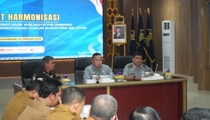 Kakanwil Kemenkum Sumsel Pimpin Proses Harmonisasi 5 Raperda Kota Palembang