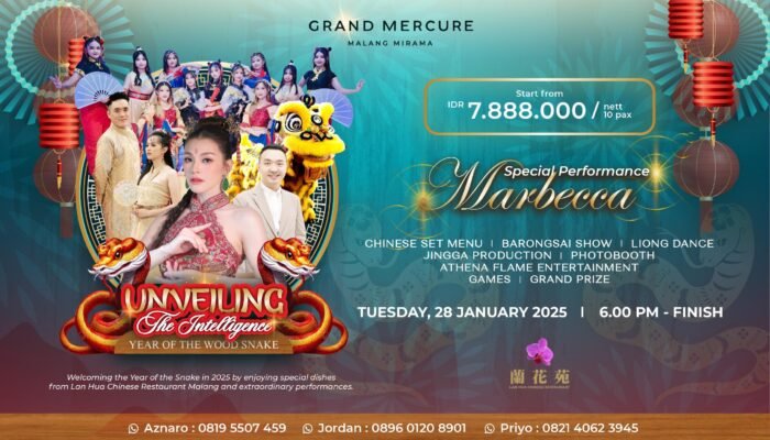 Sambut Imlek, Grand Mercure Malang Mirama Akan Gelar Perayaan Chinese News Year 2025