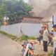 Konsleting Listrik, Mess dan Gudang Kontraktor RSMH Palembang Terbakar