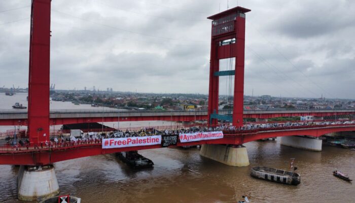 Ribuan Massa di Palembang Menyeru Bebaskan Palestina!