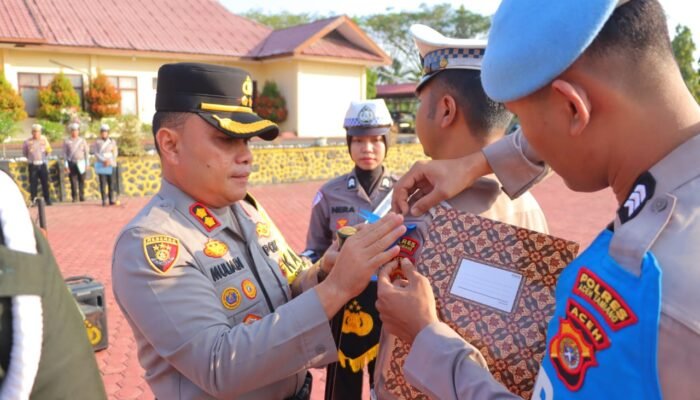 Kapolres Aceh Tamiang Pimpin Apel Gelar Pasukan Operasi Keselamatan Seulawah 2025