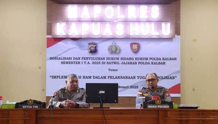Polres Kapuas Hulu Dapatkan Sosialisasi dan Penyuluhan dari Bidkum Polda Kalbar