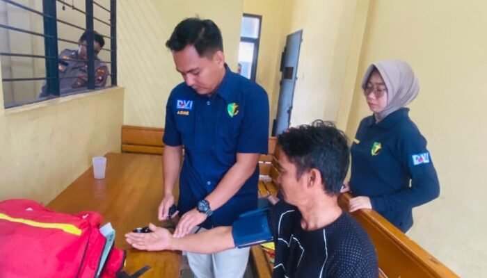 47 Tahanan Polres Kapuas Hulu Jalani Pemeriksaan Kesehatan dari Sidokkes