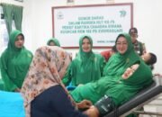Peringati HUT Persit Ke-79, Persit KCK Koorcabrem 182 PD XVIII/Kasuari Gelar Donor Darah