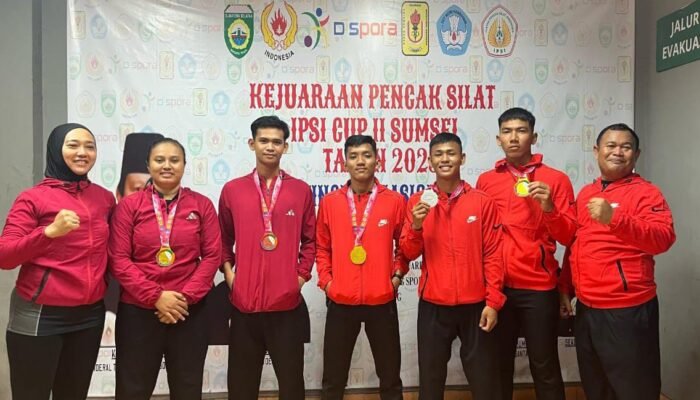 Polda Sumsel Sukses Raih 3 Piala Emas Kejuaraan Pencak Silat IPSI Cup II Sumsel 2025 Tingkat Nasional