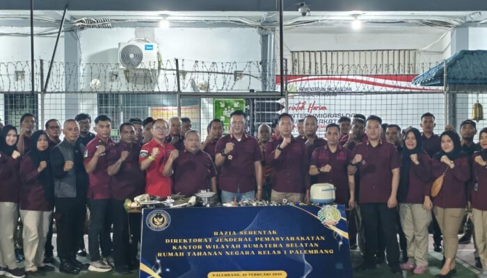 Sambut Ramadhan, Rutan Kelas I Palembang Gelar Razia Serentak