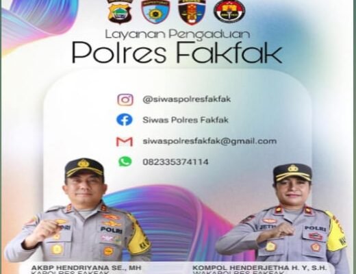 Hanya Melalui Medsos, Polres Fakfak Respon Cepat Layanan Aduan Masyarakat