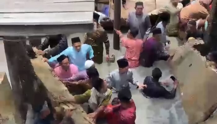 Pelabuhan Tajur Resun Ambruk Saat Resepsi Pernikahan di Kabupaten Lingga Provinsi Kepulauan Riau