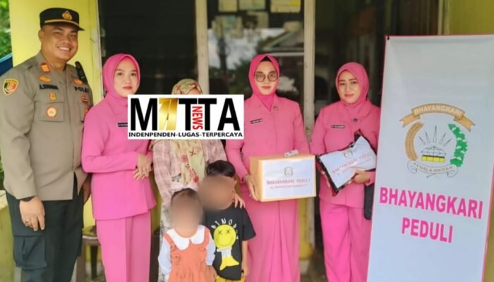 Hangat dan Penuh Empati, Polsek Prabumulih Timur dan Bhayangkari Salurkan Bantuan