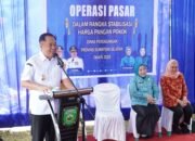 Wagub Cik Ujang Didampingi Staf Ahli PKK Sumsel Lidyawati CU Tinjau Operasi Pasar Murah di Sukamaju Sako