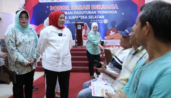 Donor Darah Paguyuban Tionghoa, PMI Sumsel dan PMI Kota Target 700 Pendonor Darah