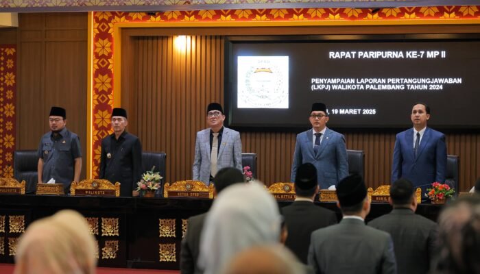 Wali Kota Ratu Dewa Sampaikan LKPJ Tahun 2024, Rapat Paripurna Ke-7 Masa Persidangan II