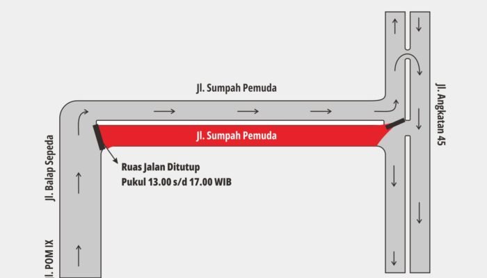 Opening Ceremony Billiard Challenge 2025, Jalan Sumpah Pemuda Dibuka Hanya Satu Jalur