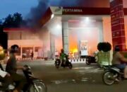 Sepeda Motor Hangus Terbakar Saat Isi BBM di SPBU Kapten Abdullah