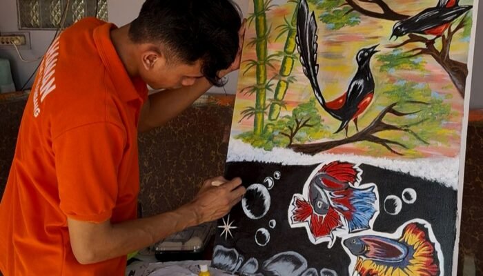 Asah Imajinasi Melukis, WBP Rutan Kelas I Palembang Ikuti Program IPPAFEST