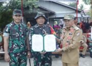 Dansatgas TMMD dan Wakil Bupati Mempawah Tandatangani MOU dan Prasasti