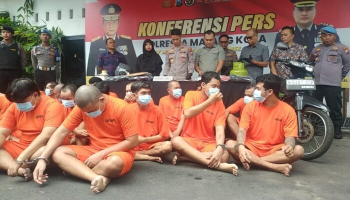 Operasi Pekat 2 Semeru 2025, Polresta Malang Kota Jaring 36 Tersangka