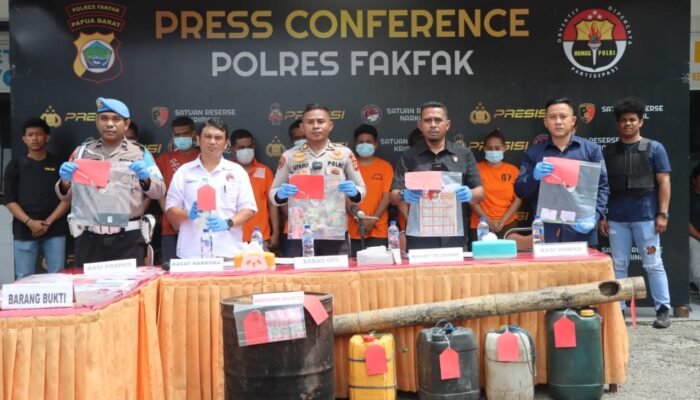 Operasi Pekat II Mansinam, Polres Fakfak Sukses Ungkap 4 Kasus Dengan 8 Tersangka