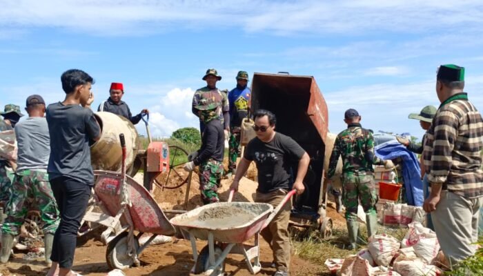 HMI Mempawah ‘Ambil Bagian’ Suksekan TMMD Reguler ke – 124 Kodim Mempawah