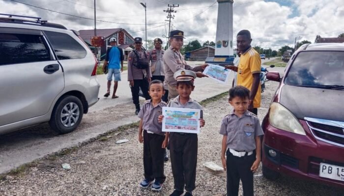 Kapolsek Bomberay Sosialisasi Penerimaan Murid Baru TK Kemala Bhayangkari