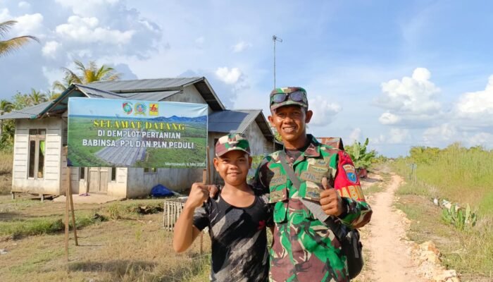 Kehadiran Satgas TMMD Reguler ke-124 Mempawah Membuat Anak-Anak Tertarik Menjadi TNI