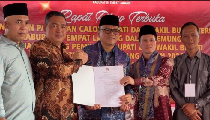 KPU Empat Lawang Tetapkan JM-FAI Bupati Terpilih