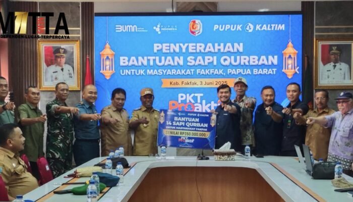 Pupuk Kaltim Bantu Puluhan Sapi Kurban Untuk Masyarakat Fakfak
