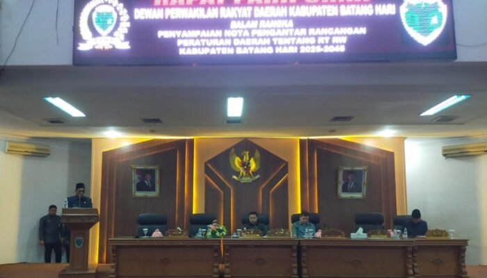 DPRD dan Pemkab Batang Hari Bahas Revisi RTRW 2025–2045 dalam Rapat Paripurna