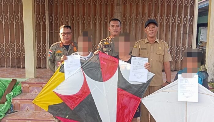 Satpol PP Kapuas Hulu Lakukan Penertiban Layangan