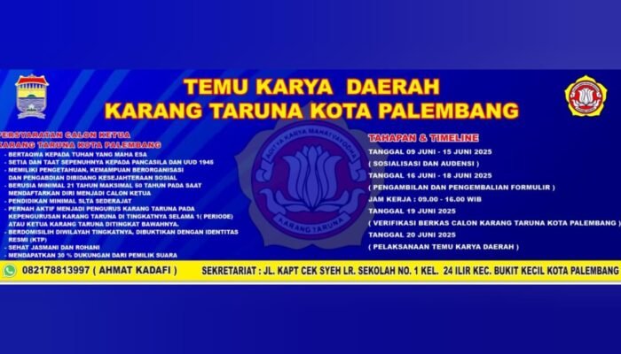 Karang Taruna Kota Palembang Gelar Temu Karya