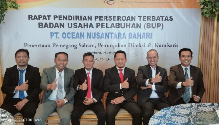 PT Ocean Nusantara Bahari Resmi Berdiri sebagai Badan Usaha Pelabuhan Swasta di Sumsel