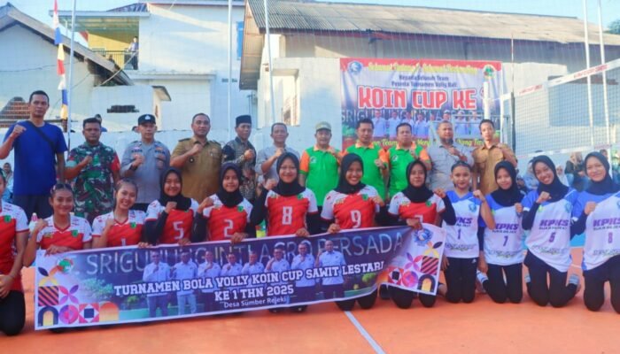 Wabup Rohman Resmikan Turnamen Bola Voli Koin Cup 2025 di Sungai Lilin
