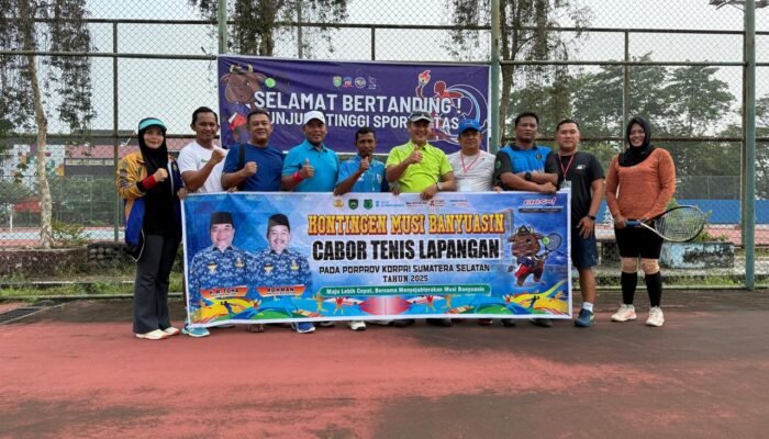 Tim Tenis Lapangan Muba Raih Emas di Porprov Korpri Sumsel 2025