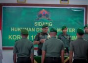 Danrem 182/JO Gelar Sidang Disiplin Militer Bagi Anggota