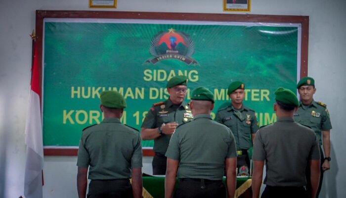 Danrem 182/JO Gelar Sidang Disiplin Militer Bagi Anggota