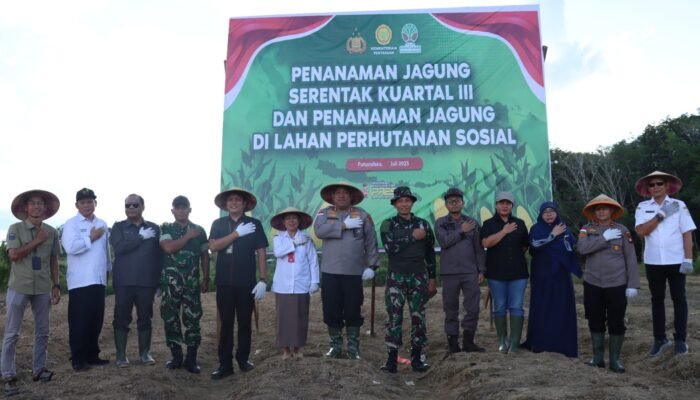 Polres Kapuas Hulu Gelar Penanaman Jagung Serentak Kuartal III