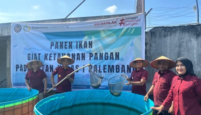 Lagi, Rutan Kelas I Palembang Sukses Panen Lele