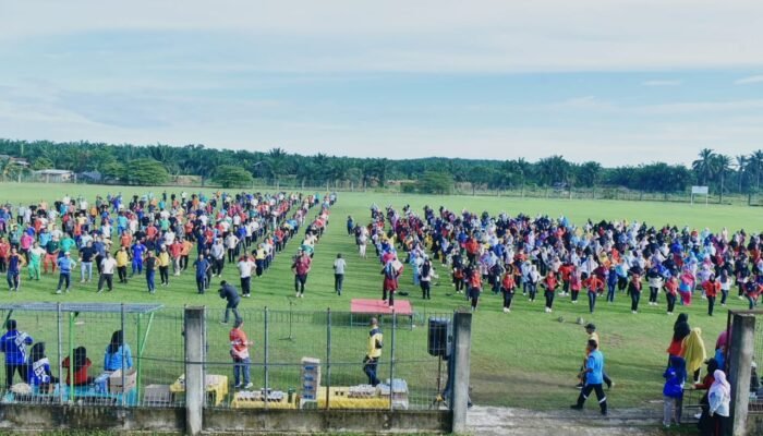 Jaga Kesehatan dan Kebugaran Tubuh, ASN di Aceh Tamiang Senam Massal