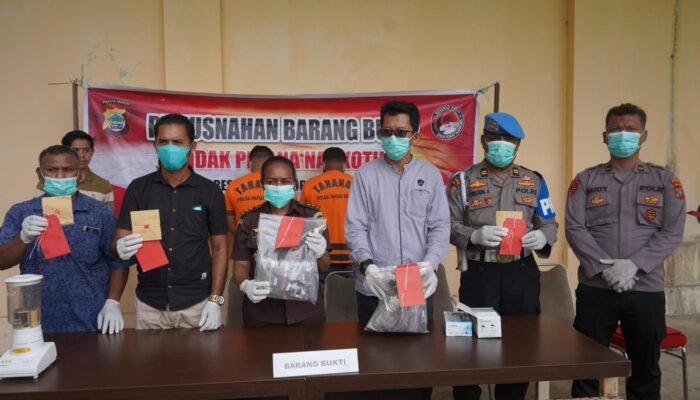 Polda Papua Barat Musnahkan Barang Bukti Narkotika