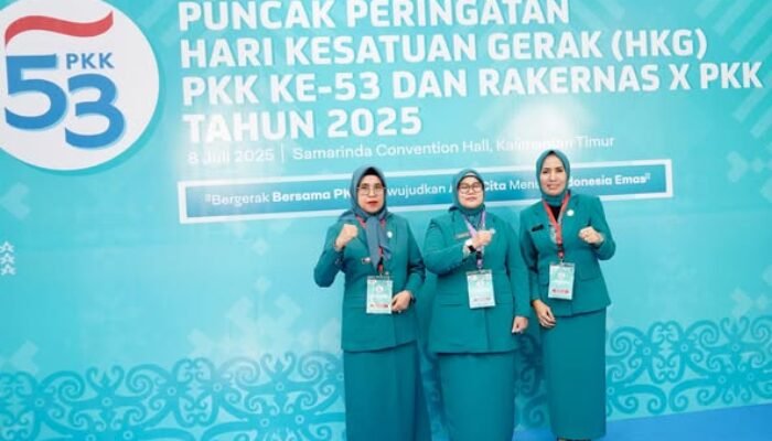 Ketua TP PKK Muba Hj Patimah Toha Semarakkan Rakernas X dan Puncak HKG PKK ke-53 di Samarinda