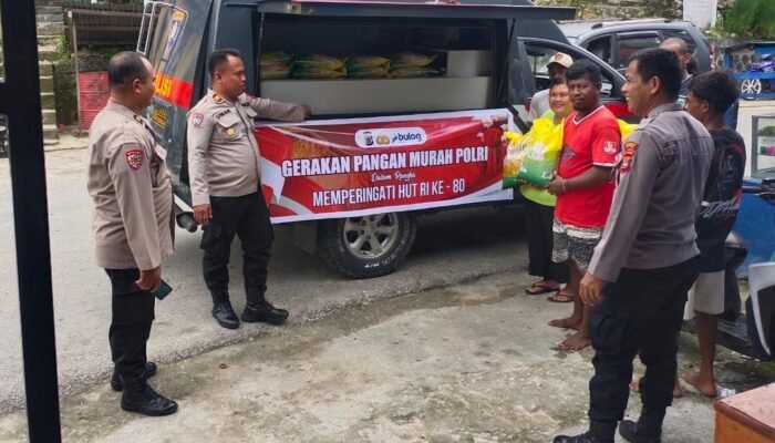 Sambut HUT RI Ke – 80, Polres Fakfak Gelar Gerakan Pangan Murah Untuk Masyarakat