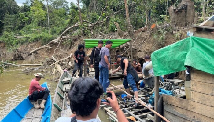 Beraktivitas di Sungai Seberuang, Empat Penambang PETI Diamankan Polres Kapuas Hulu