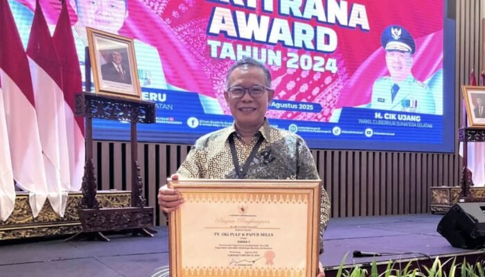 PT OKI Pulp & Paper Mills Sabet Juara 1 Paritrana Award Sumsel 2024